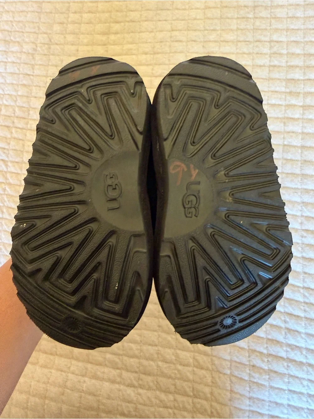 UGG Kids Black Slip-On Mule with Decorative Trim